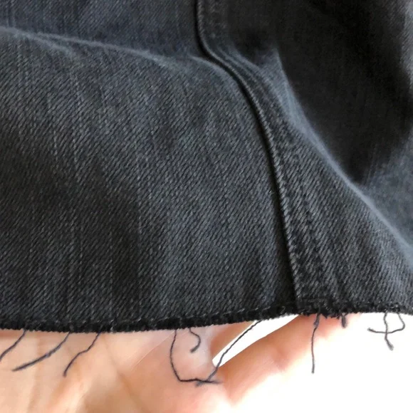 NWT Hollister black ultra high mini skirt denim 7 - Picture 7 of 8